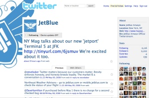 JetBlue\'s Twitter Profile Page